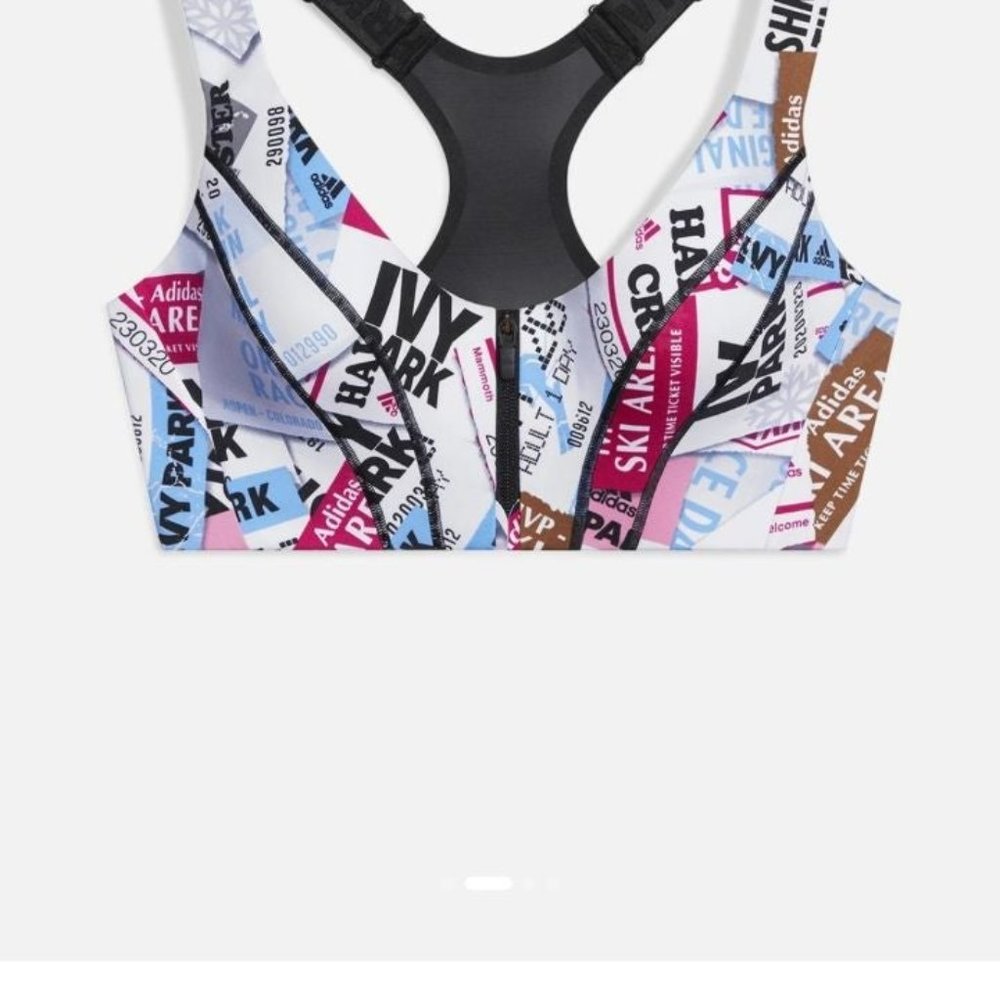 IVY PARK Multicolor Logo-Print Sports Bra - White, Black, Pink, Blue, Brown